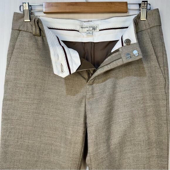 Banana Republic Martini Fit Wool Blend Tan Trouser Dress Pants Women’s Size 8 - Picture 3 of 6